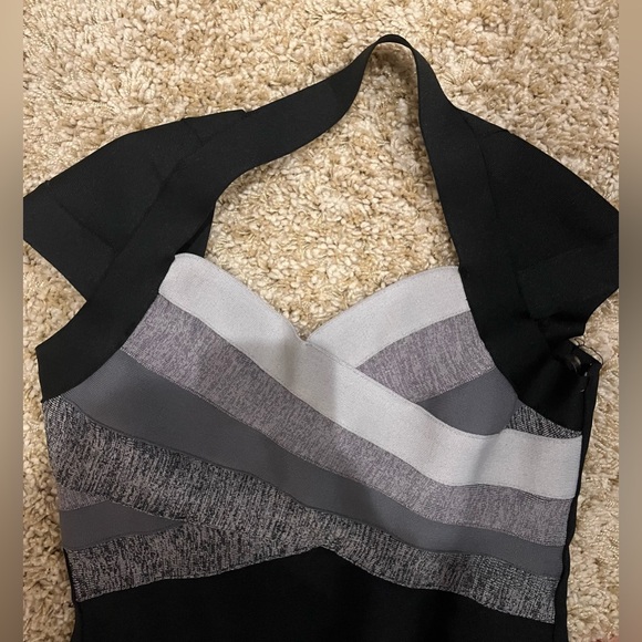 Venus Dress Bandage Gray Multi Gradient Ombre Color Block - Picture 5 of 7